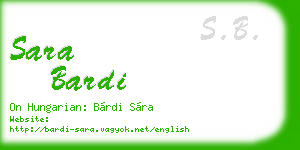 sara bardi business card