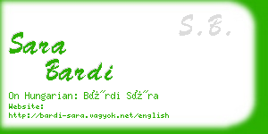 sara bardi business card